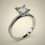 PAVE SOLITAIRE RING ENG086